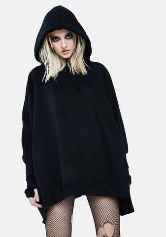Deathly Wishes Oversized Hoodie Dress