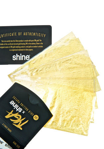 24K Gold King Size Rolling Papers 6-Sheet Pack