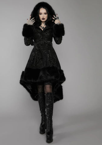 Haunted Hills Brocade High-Low Coat