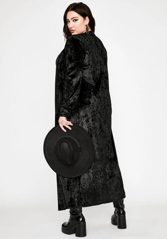 Noir Don't Forget It Velvet Duster