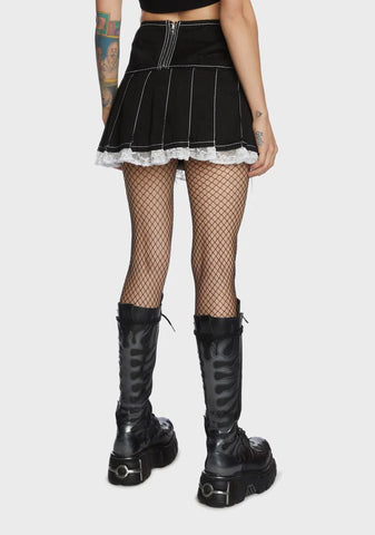 Lace Pleated Skirt