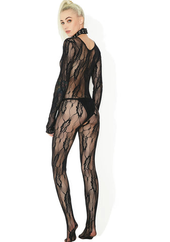 Midnight Garden Lace Bodystocking