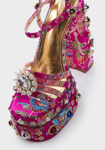 Annie Embellished Platform Heels