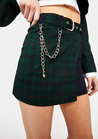 Dorm Core Plaid Mini Skirt