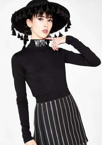Lil Witch Mock Neck Top