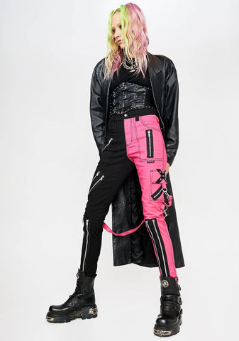 Pink Split Leg Rage Pants