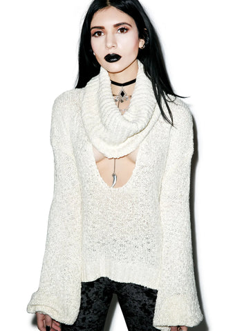 Scandal Knit Crop - Black