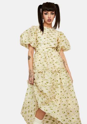 Dream Meadow Jacquard Maxi Dress