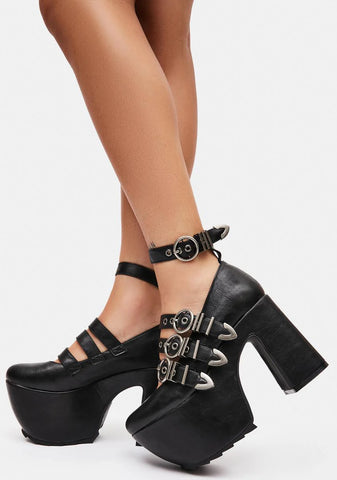 Stone Cold Platform Mary Janes