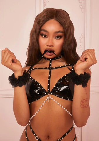 Black Daisy Tye Cuffs