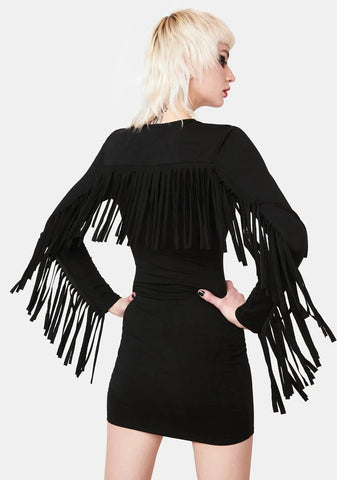 Mullet Fringe Mini Dress