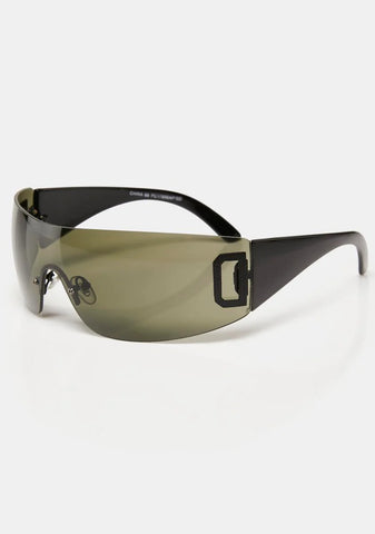 Green Dynamite Shield Sunglasses