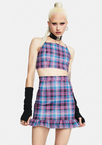 Back 2 School Baddie Plaid Skirt Set
