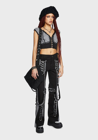 Black And White Bo Peep Crop Top