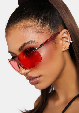 Red Gatica Shield Sunglasses