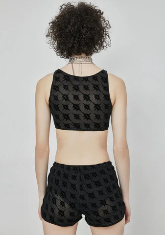 Reverb Logo Print Mesh Dolphin Shorts