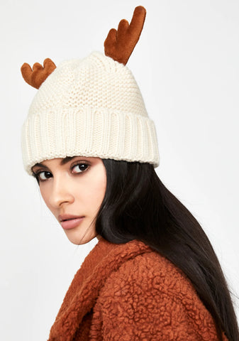 North Pole Reindeer Beanie