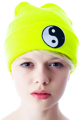 Yin Yang Beanie - Black