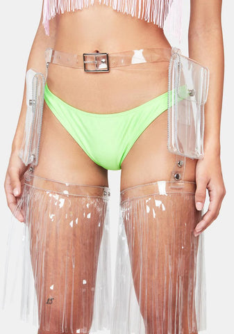 Clear Fringe Garter Harness