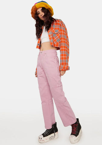 Pink Combat Jeans