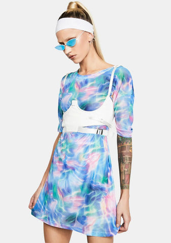 Ocean Breeze Oversized Mesh Tee