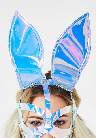 Rave Bunny Holographic Mask