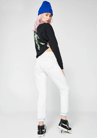 Elaine Stone Age Blue Trashed Jeans