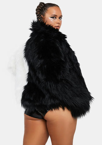 Plus Balancing Act Faux Fur Jacket