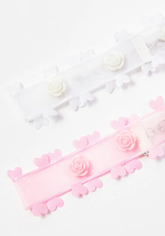 Bring Her Buds Sheer Choker Set