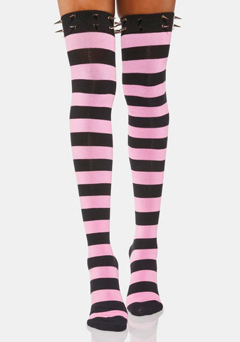 Shocking Thrill Thigh High Socks