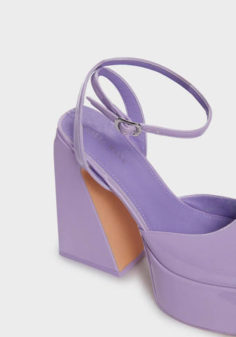 Purple Clementine Block Heels