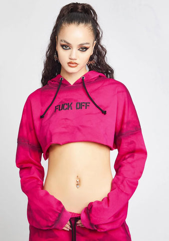 Rude Mood Crop Hoodie