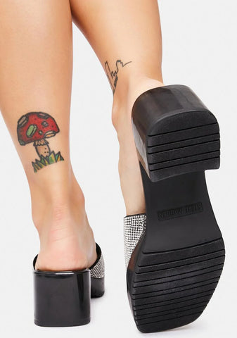 Harlin-R Rhinestone Banded Platform Sandals