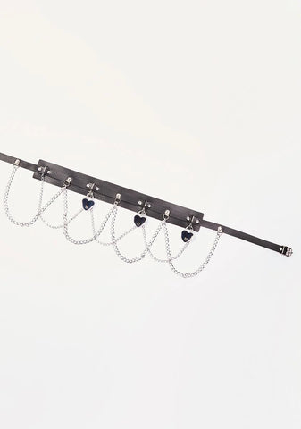 U Can't Come In Locket Chain Belt