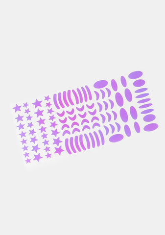 Multi Iridescent Dazzle Dots Eye Decor