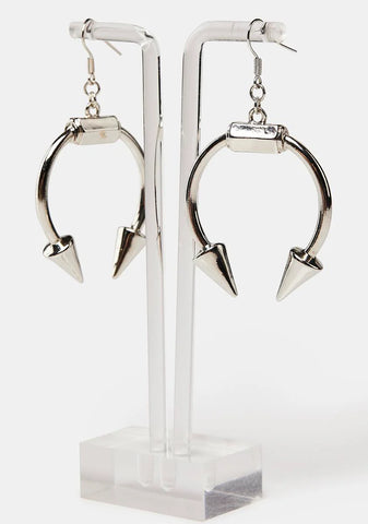 Modulation Spiked Hoop Earrings