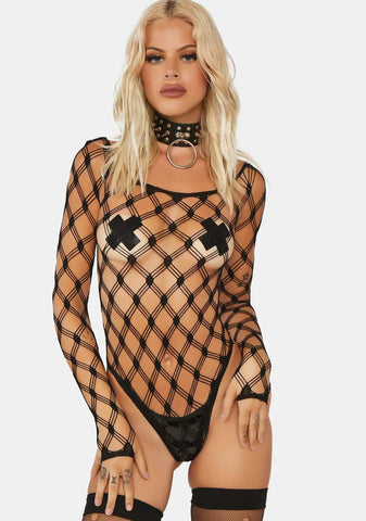Stunning Good Looks Fishnet Bodysuit
