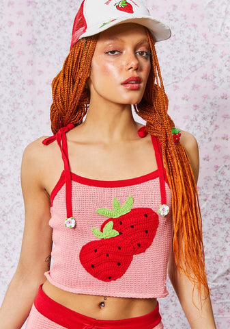 Berry Sweet Crochet Top