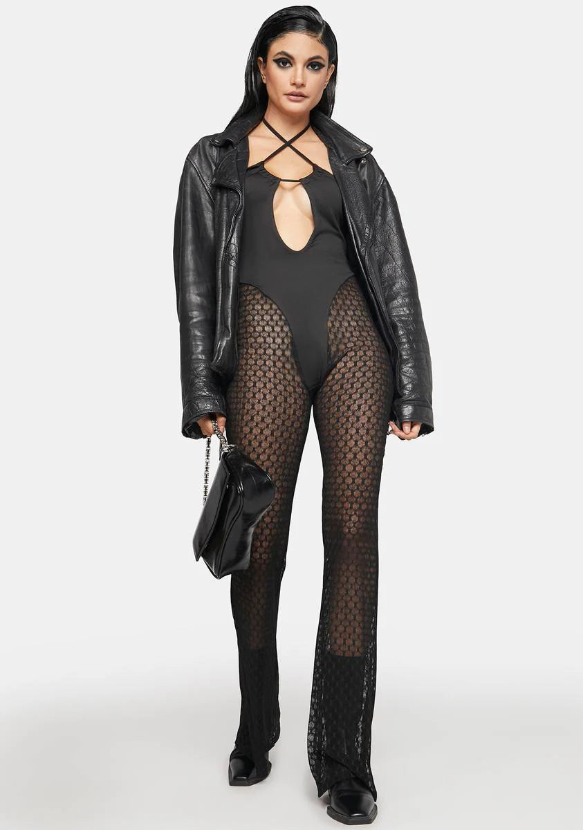 Midnight Aerobics Club Halter Jumpsuit