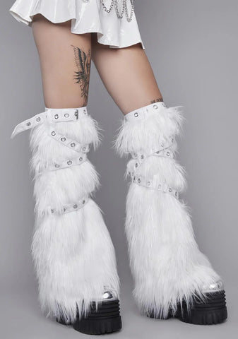 Icy God Forsaken Faux Fur Leg Warmers
