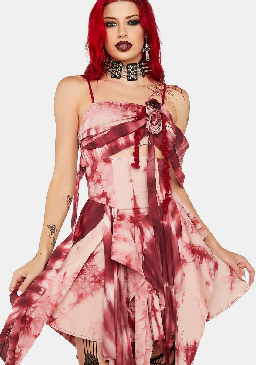 Strapless Bloody Mini Dress