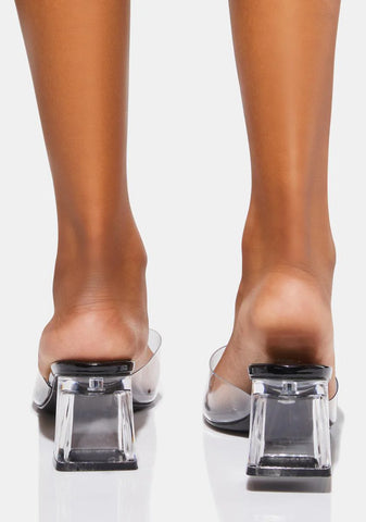 Dark Call Your Bluff Clear Heels