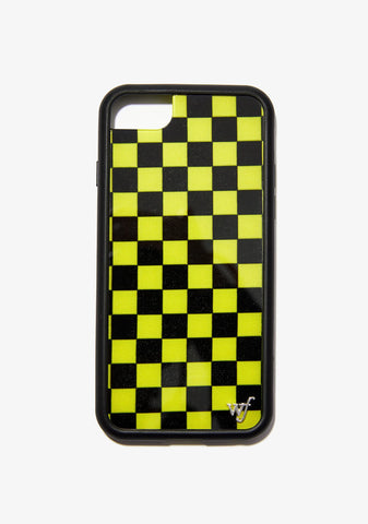 Yellow Checkers iPhone Case