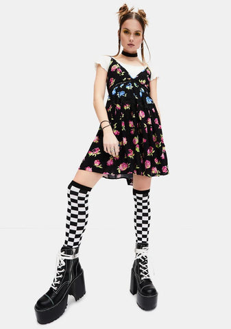 Lost In Yesterday Floral Mini Dress