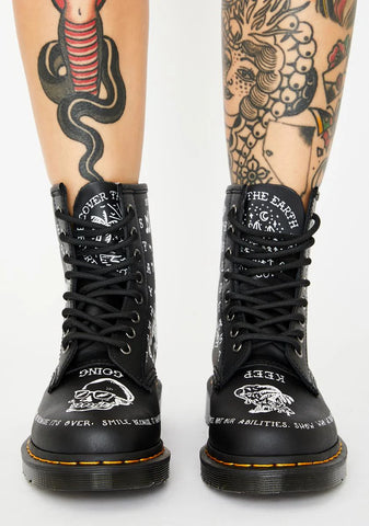1460 Scribble Combat Boots