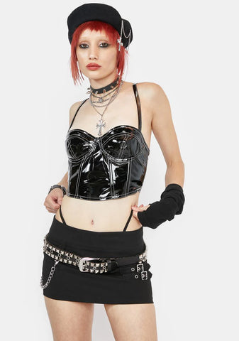 Eva Patent Bustier Top