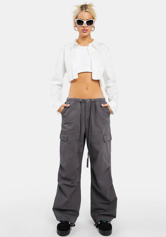 Cement Parachute Cargo Pants