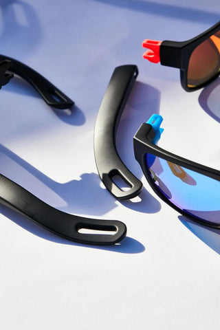 Red Hidden Storage Mirror Lens Sunglasses