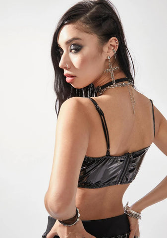 Bad Behavior Vinyl Corset Top