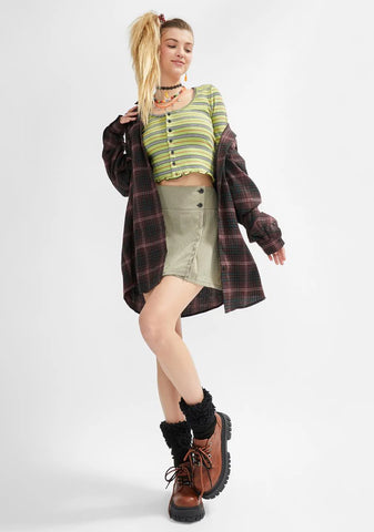 Throwback Ringing Striped Cardigan